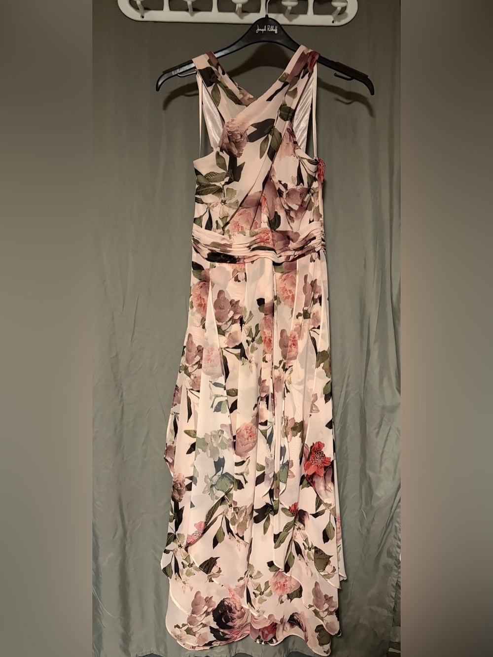 Floral Maxi Dress in Blush Pink